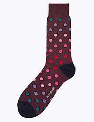Polka Dot Modal Pima Cotton Socks