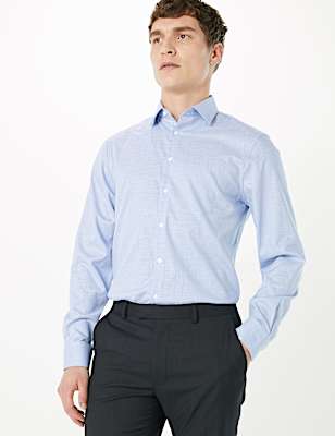 Slim Fit Easy Iron Shirt with Stretch