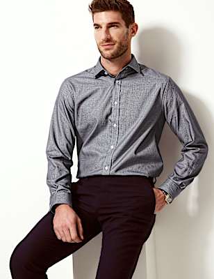 Pure Cotton Tailored Fit Shirt