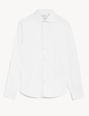 Slim Fit Cotton Rich Stretch Shirt