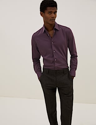 Slim Fit Jersey Cotton Shirt