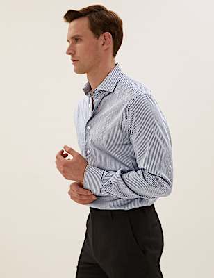 Tailored Fit Striped Stretch Shirt