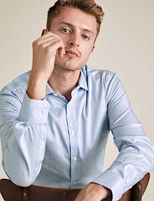 Tailored Fit Striped Stretch Shirt