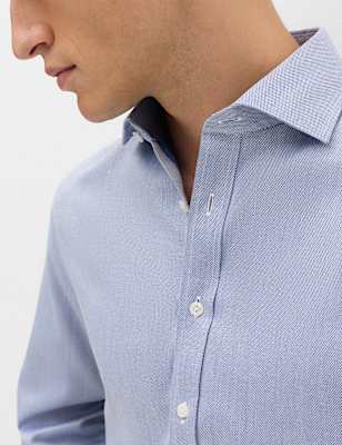Regular Fit Ultimate Non Iron Cotton Textured Shirt