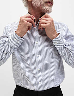 Regular Fit Ultimate Non Iron Cotton Striped Shirt