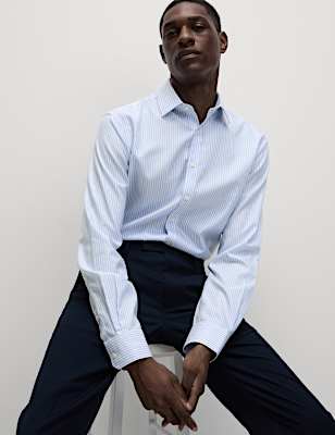 Regular Fit Ultimate Non Iron Cotton Striped Shirt