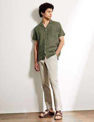Luxury Pure Linen Revere Shirt