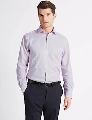Cotton Blend Regular Fit Non-Iron Shirt