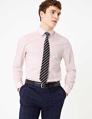 Slim Fit Cotton Shirt with Stretch