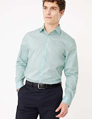 Slim Fit Cotton Shirt with Stretch