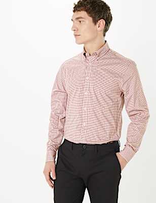 Slim Fit Easy Iron Cotton Rich Check Shirt