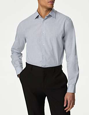 Regular Fit Pure Cotton Textured Shirt