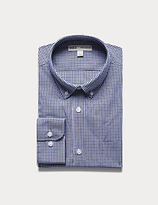 Regular Fit Cotton Blend Shirt With Pocket