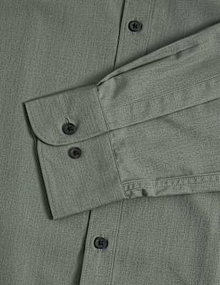 Regular Fit Easy Iron Cotton Blend Shirt