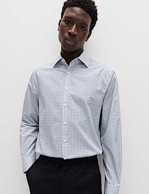 Regular Fit Easy Iron Cotton Blend Shirt