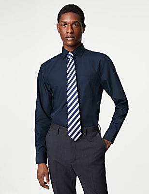 Regular Fit Easy Iron Cotton Blend Shirt