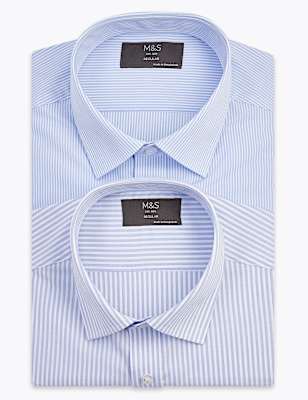 2 Pack Regular Fit Striped Long Sleeve Shirts