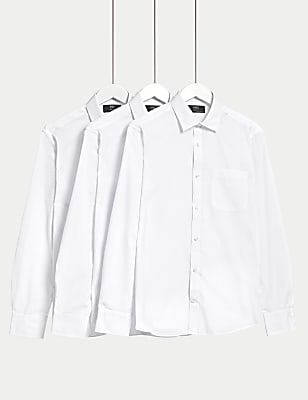 3 Pack Slim Fit Easy Iron Long Sleeve Shirts