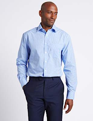 3pk Easy Iron Regular Fit Cotton Blend Shirt