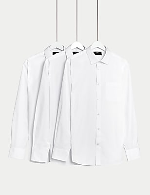 3pk Regular Fit Easy Iron Long Sleeve Shirts