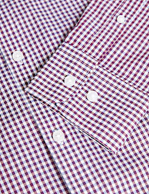 2pk Slim Fit Easy Iron Gingham Shirts