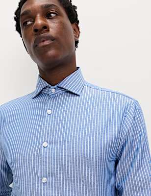 Slim Fit Pure Cotton Striped Shirt