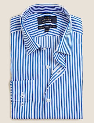 Regular Fit Pure Cotton Striped Shirt