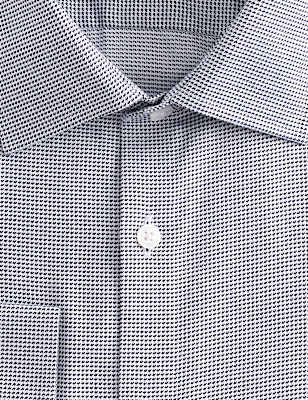 Regular Fit Pure Cotton Textured Luxury Shirt