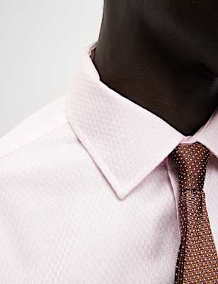 Regular Fit Luxury Pure Cotton Textured Shirt