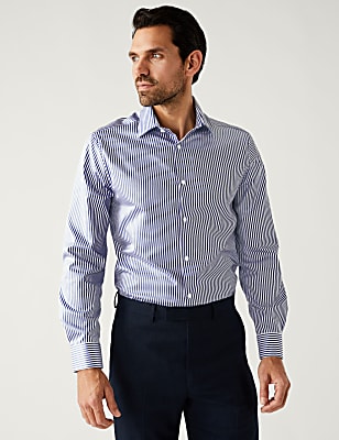 Slim Fit Pure Cotton Striped Shirt