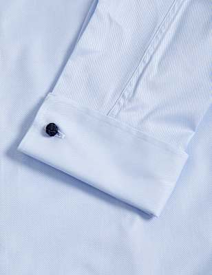 Regular Fit Luxury Cotton Double Cuff Twill Shirt