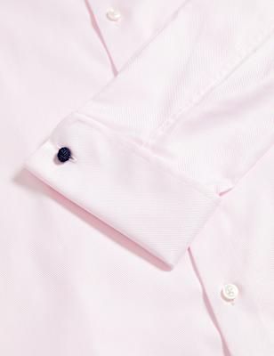 Regular Fit Luxury Cotton Double Cuff Twill Shirt