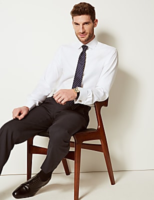 Slim Fit Easy Iron Pure Cotton Shirt