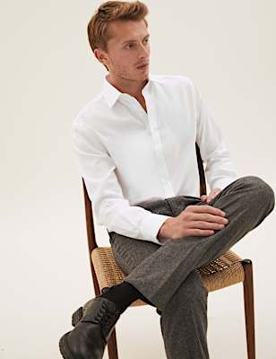 Regular Fit Easy Iron Pure Cotton Shirt