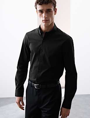 Slim Fit Cotton Stretch 360 Flex&trade; Shirt