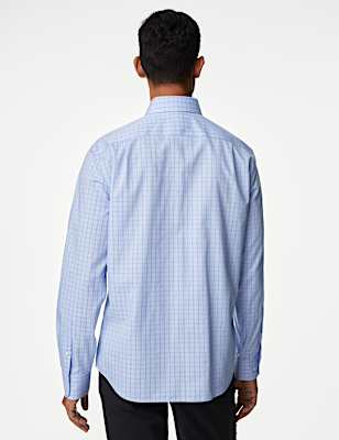Regular Fit Non Iron Pure Cotton Check Shirt