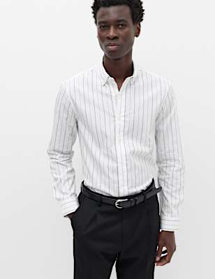 Regular Fit Pure Cotton Striped Shirt