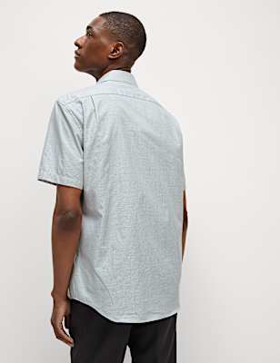 Regular Fit Easy Iron Pure Cotton Short Sleeve Shirt