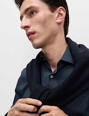 Regular Fit Pure Cotton Printed Shirt