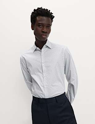 Regular Fit Pure Cotton Printed Shirt