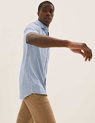 Regular Fit Pure Cotton Check Shirt