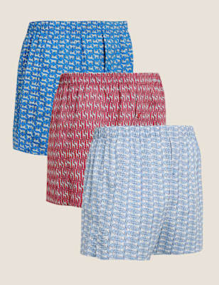 3pk Pure Cotton StayNew&trade; Woven Boxers