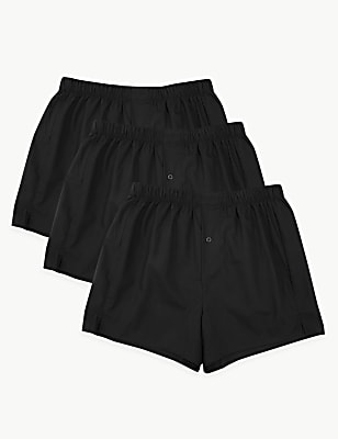 3pk Pure Cotton Woven Boxers