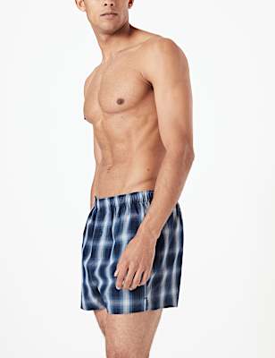 3 Pack Ombre Checked Boxers