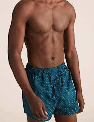 3pk Pure Cotton Diamond Woven Boxers