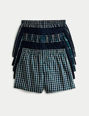 5pk Pure Cotton StayNew™ Woven Boxers