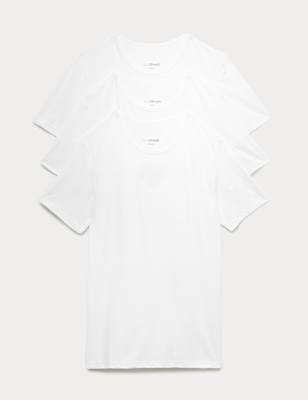 3 Pack Cotton Rich Cool & Fresh&trade; Vests