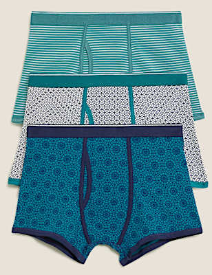 3 Pack Cotton Stretch Cool & Fresh&trade; Trunks