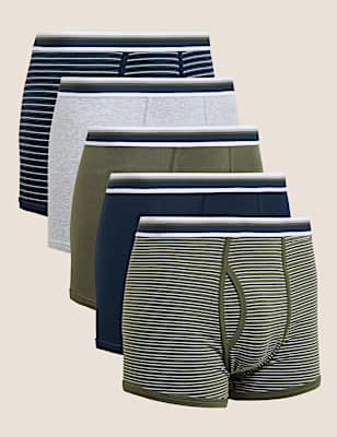 5pk Cotton Stretch Cool & Fresh™ Trunks