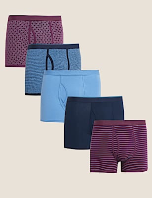 5pk Cotton Rich Cool & Fresh™ Trunks